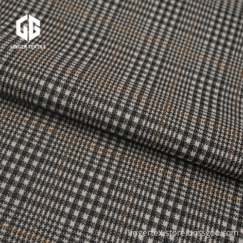 Check Design Nylon Rayon Spandex Fabric